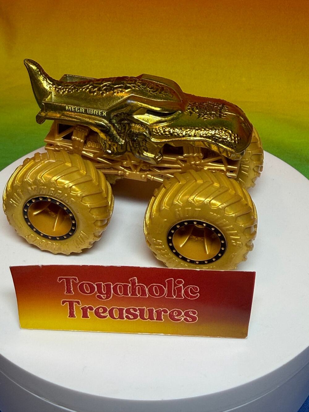 Hot Wheels Monster Jam Trucks Metallic Gold Mega Wrex